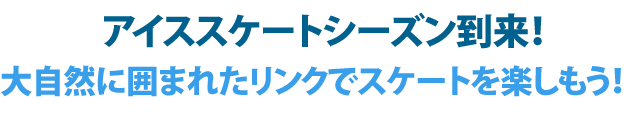 アイススケートシーズン到来!!
