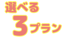 選べる3つのプラン